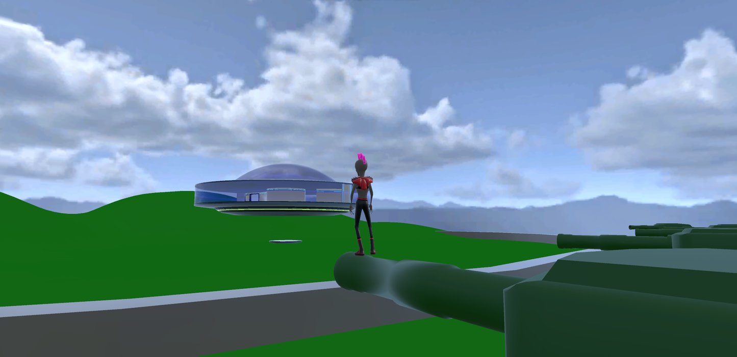 UFO House with Tanks #2 .fbx file
