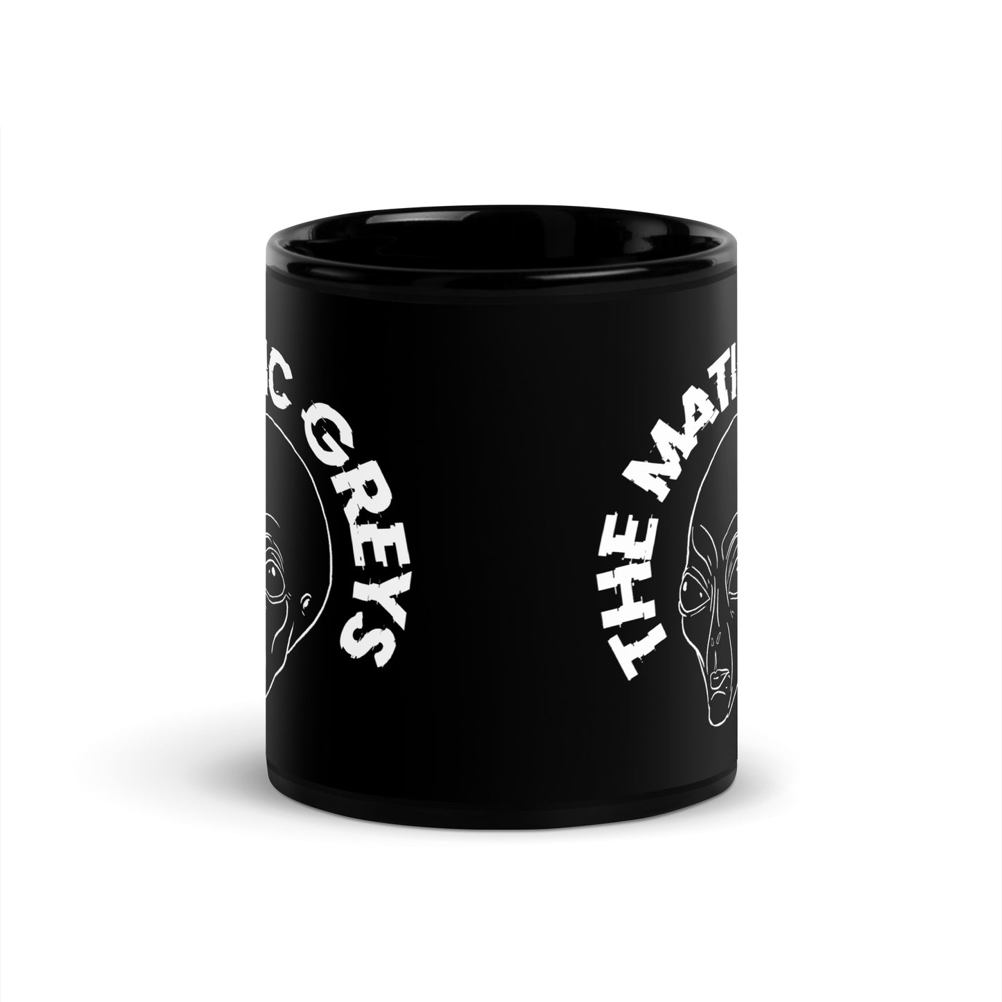 TheMaticGreys Logo Black Glossy Mug