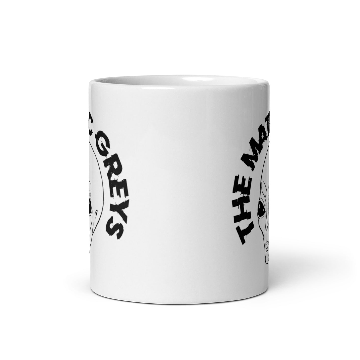 TheMaticGreys Logo White glossy mug