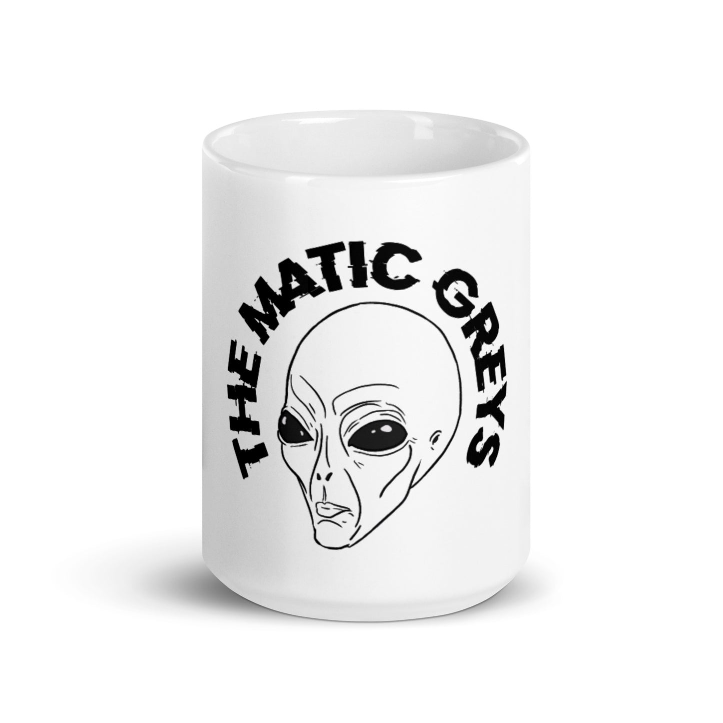 TheMaticGreys Logo White glossy mug