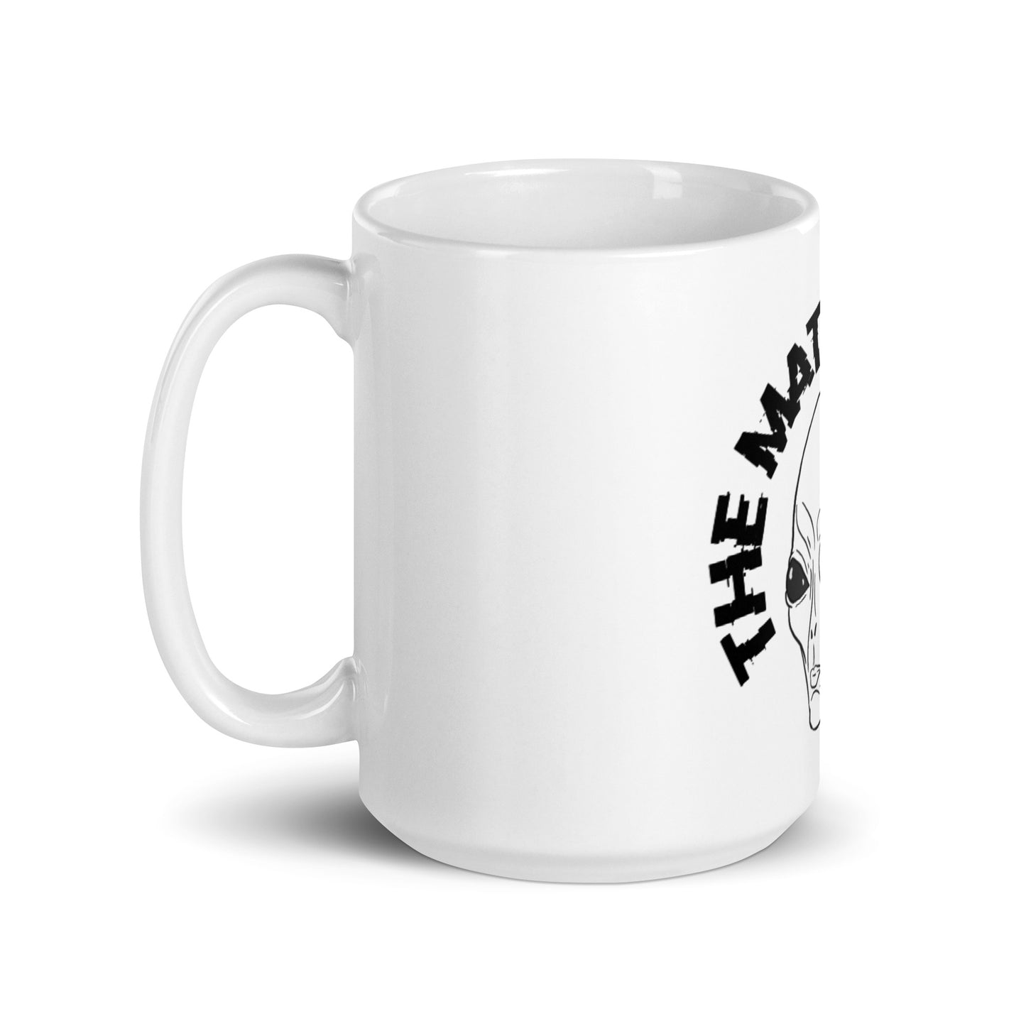 TheMaticGreys Logo White glossy mug