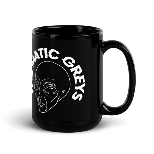 TheMaticGreys Logo Black Glossy Mug